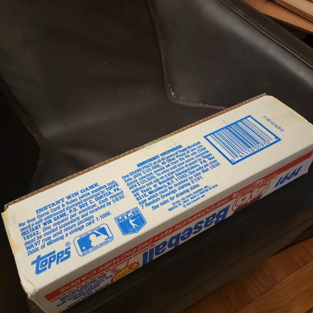 1991 Topps Baseball Complete Set - 792 Cards. Sealed And Brand New!